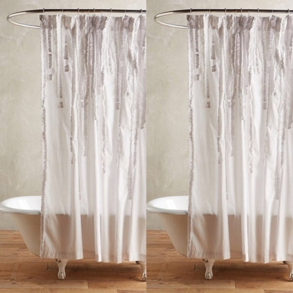 Anthropologie Draped Wisteria Shower Curtain